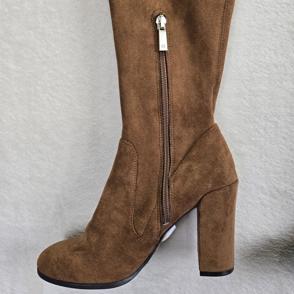 New Kenneth Cole Justin OTK Boots Brown Over The Knee Heeled Boots Size 6 Career - Picture 3 of 10